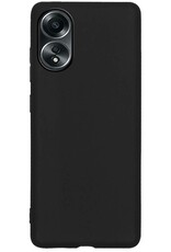 BASEY. Hoes Geschikt voor OPPO A58 Hoesje Siliconen Back Cover Case - Hoesje Geschikt voor OPPO A58 Hoes Cover Hoesje - Zwart - 2 Stuks
