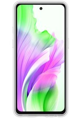BASEY. Hoes Geschikt voor OPPO A58 Hoesje Siliconen Back Cover Case Met Screenprotector - Hoesje Geschikt voor OPPO A58 Hoes Cover Hoesje - Transparant