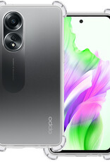 BASEY. Hoes Geschikt voor OPPO A58 Hoesje Shock Proof Case Hoes Siliconen - Hoesje Geschikt voor OPPO A58 Hoes Cover Shockproof - Transparant