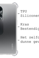 BASEY. Hoes Geschikt voor OPPO A58 Hoesje Shock Proof Case Hoes Siliconen - Hoesje Geschikt voor OPPO A58 Hoes Cover Shockproof - Transparant