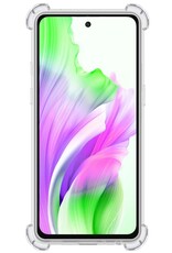 BASEY. Hoes Geschikt voor OPPO A58 Hoesje Shock Proof Case Hoes Siliconen - Hoesje Geschikt voor OPPO A58 Hoes Cover Shockproof - Transparant - 2 Stuks