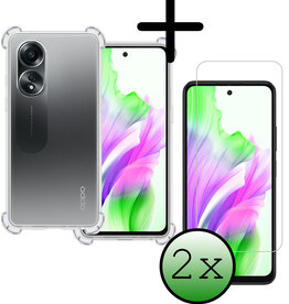 BASEY. BASEY. OPPO A58 Hoesje Shockproof Met 2x Screenprotector