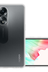 NoXx Hoes Geschikt voor OPPO A58 Hoesje Cover Siliconen Back Case Hoes - Transparant