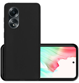 NoXx NoXx OPPO A58 Hoesje Siliconen - Zwart