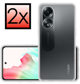 NoXx NoXx OPPO A58 Hoesje Siliconen - Transparant - 2 PACK