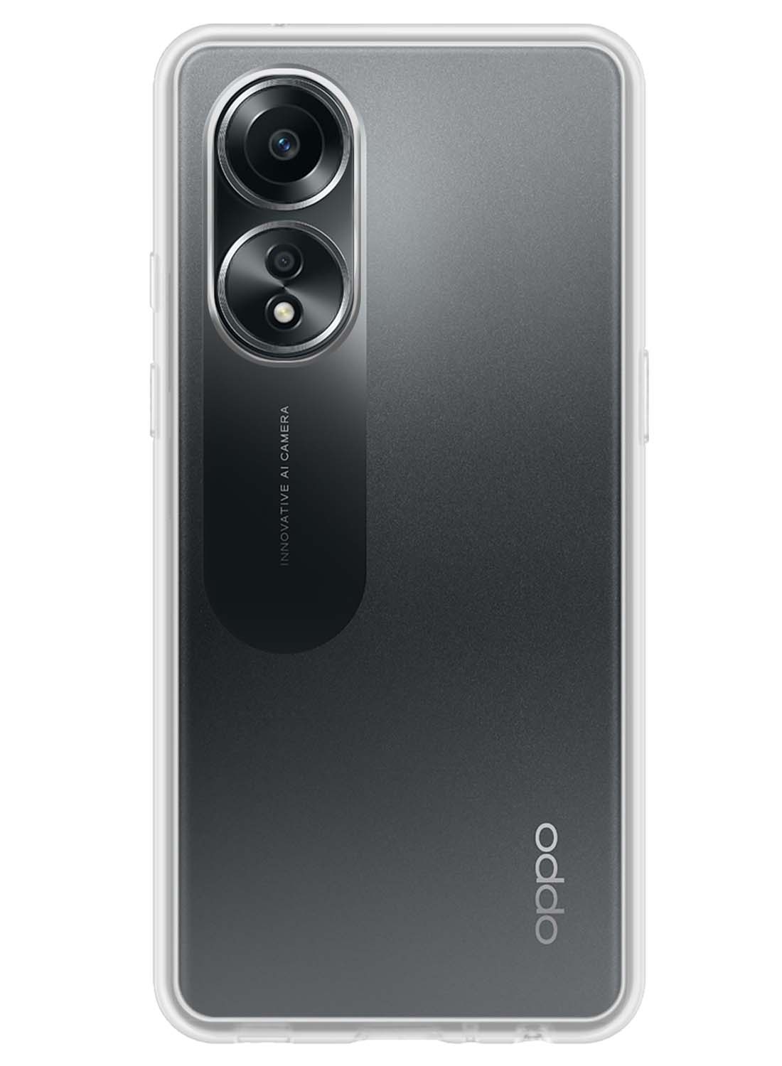 NoXx Hoes Geschikt voor OPPO A58 Hoesje Cover Siliconen Back Case Hoes - Transparant - 2x