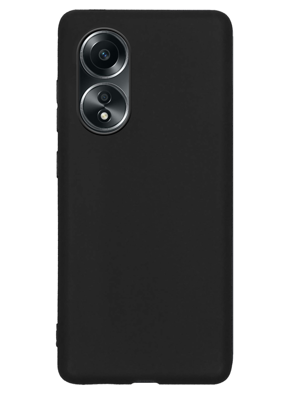 NoXx Hoes Geschikt voor OPPO A58 Hoesje Cover Siliconen Back Case Hoes Met Screenprotector - Zwart