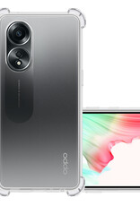 NoXx Hoes Geschikt voor OPPO A58 Hoesje Siliconen Cover Shock Proof Back Case Shockproof Hoes - Transparant