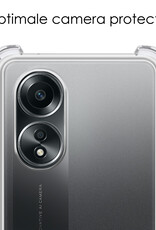 NoXx Hoes Geschikt voor OPPO A58 Hoesje Siliconen Cover Shock Proof Back Case Shockproof Hoes - Transparant