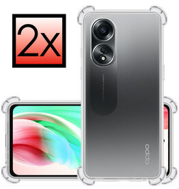 NoXx NoXx OPPO A58 Hoesje Shockproof - Transparant - 2 PACK