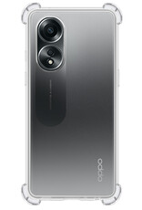 NoXx Hoes Geschikt voor OPPO A58 Hoesje Siliconen Cover Shock Proof Back Case Shockproof Hoes - Transparant - 2x