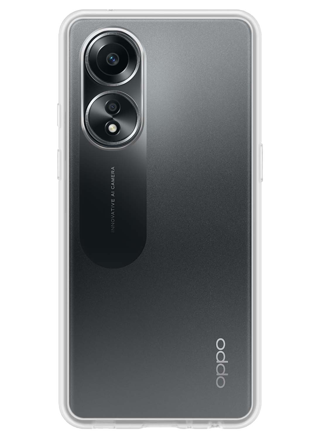 Nomfy Hoesje Geschikt voor OPPO A58 Hoesje Siliconen Cover Case - Hoes Geschikt voor OPPO A58 Hoes Back Case - Transparant