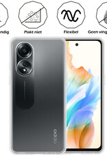 Nomfy Hoesje Geschikt voor OPPO A58 Hoesje Siliconen Cover Case - Hoes Geschikt voor OPPO A58 Hoes Back Case - Transparant