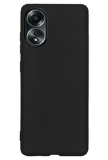 Nomfy Hoesje Geschikt voor OPPO A58 Hoesje Siliconen Cover Case - Hoes Geschikt voor OPPO A58 Hoes Back Case - Zwart