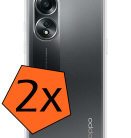 Nomfy Nomfy OPPO A58 Hoesje Siliconen - Transparant - 2 PACK