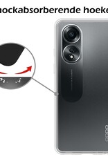 Nomfy Hoesje Geschikt voor OPPO A58 Hoesje Siliconen Cover Case Met Screenprotector - Hoes Geschikt voor OPPO A58 Hoes Back Case - Transparant