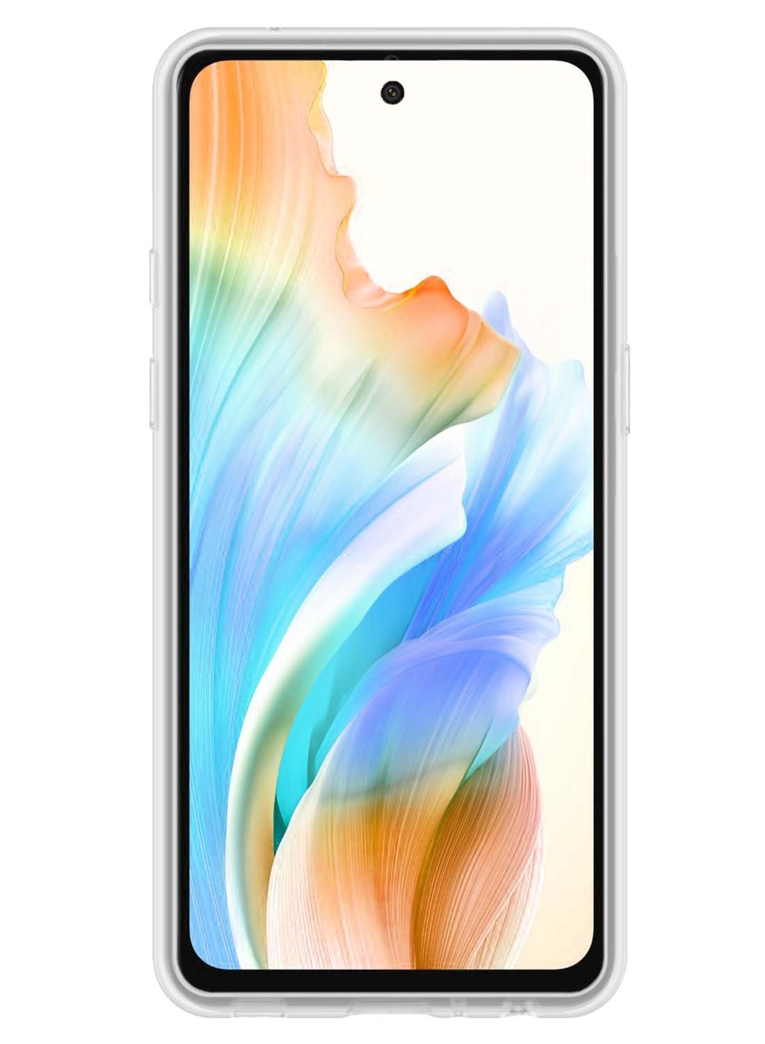 Nomfy Hoesje Geschikt voor OPPO A58 Hoesje Siliconen Cover Case Met Screenprotector - Hoes Geschikt voor OPPO A58 Hoes Back Case - Transparant