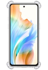 Nomfy Hoesje Geschikt voor OPPO A58 Hoesje Shock Proof Cover Case Shockproof - Hoes Geschikt voor OPPO A58 Hoes Siliconen Back Case - Transparant - 2 PACK