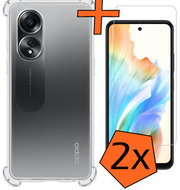 Nomfy Nomfy OPPO A58 Hoesje Shockproof Met 2x Screenprotector