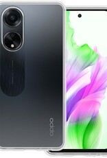BASEY. Hoes Geschikt voor OPPO A98 Hoesje Siliconen Back Cover Case - Hoesje Geschikt voor OPPO A98 Hoes Cover Hoesje - Transparant