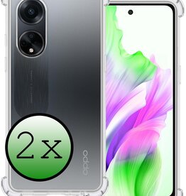 BASEY. BASEY. OPPO A98 Hoesje Shockproof - Transparant - 2 PACK