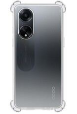 BASEY. Hoes Geschikt voor OPPO A98 Hoesje Shock Proof Case Hoes Siliconen Met Screenprotector - Hoesje Geschikt voor OPPO A98 Hoes Cover Shockproof - Transparant