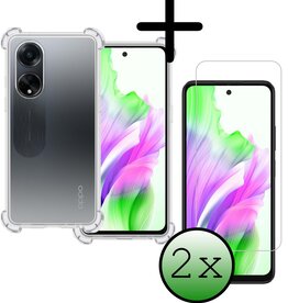 BASEY. BASEY. OPPO A98 Hoesje Shockproof Met 2x Screenprotector