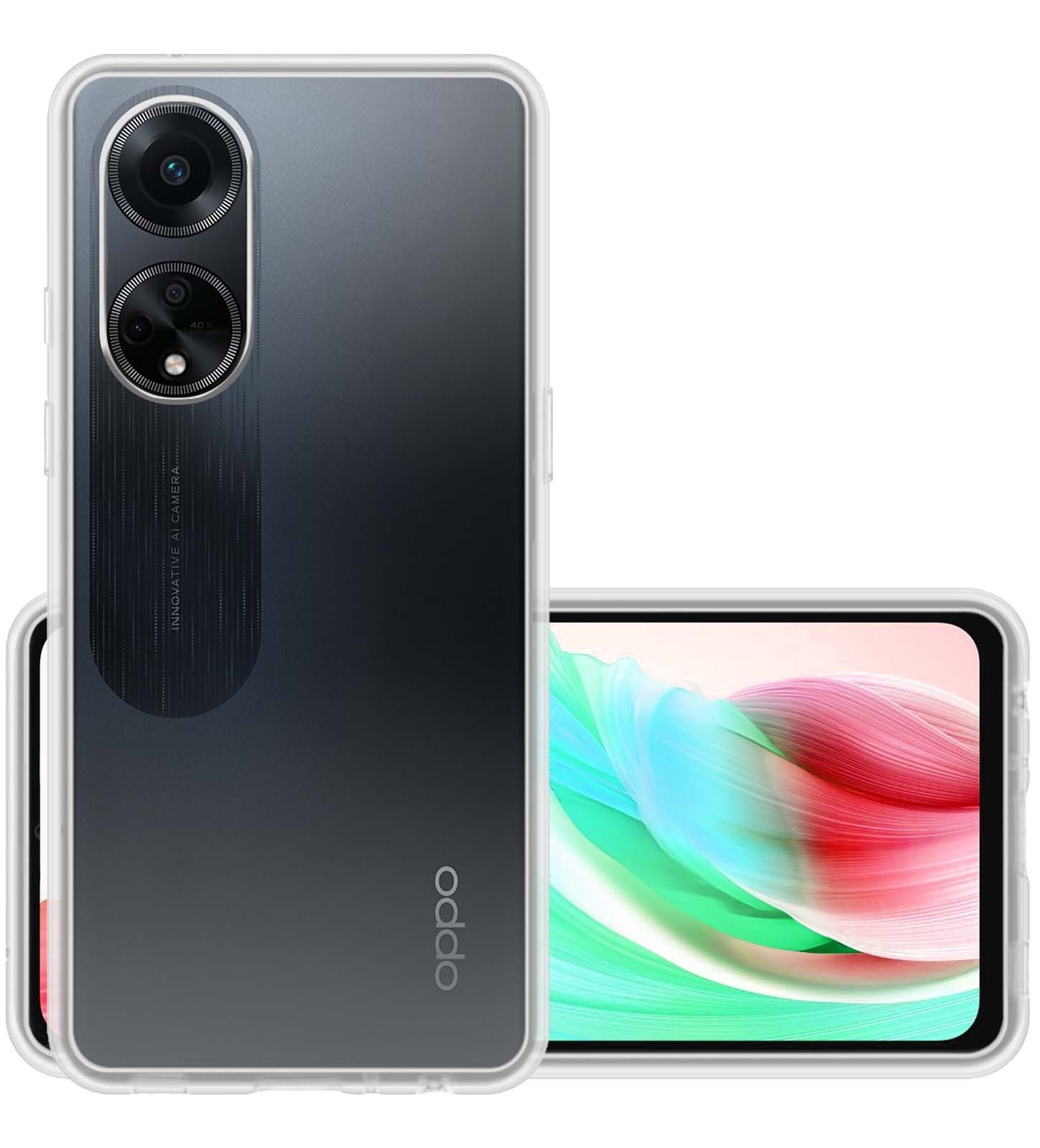 NoXx Hoes Geschikt voor OPPO A98 Hoesje Cover Siliconen Back Case Hoes - Transparant