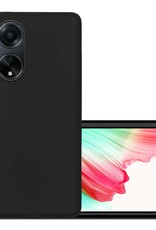 NoXx Hoes Geschikt voor OPPO A98 Hoesje Cover Siliconen Back Case Hoes - Zwart