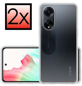 NoXx NoXx OPPO A98 Hoesje Siliconen - Transparant - 2 PACK