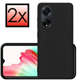 NoXx NoXx OPPO A98 Hoesje Siliconen - Zwart - 2 PACK