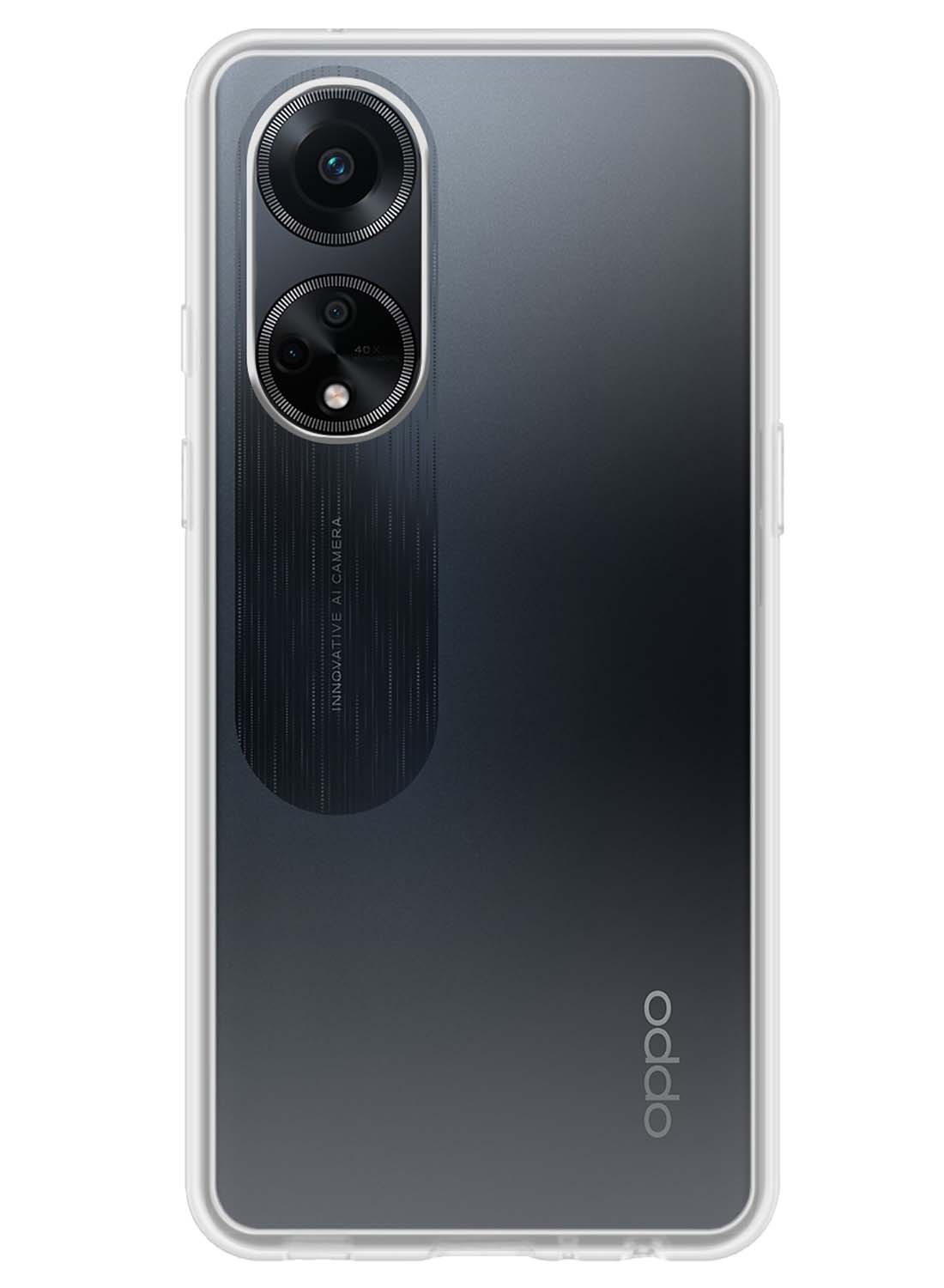 NoXx Hoes Geschikt voor OPPO A98 Hoesje Cover Siliconen Back Case Hoes Met 2x Screenprotector - Transparant