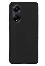 NoXx Hoes Geschikt voor OPPO A98 Hoesje Cover Siliconen Back Case Hoes Met 2x Screenprotector - Zwart