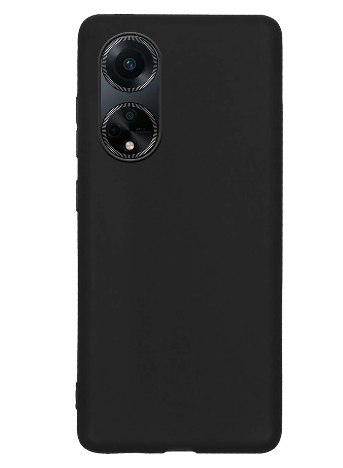 NoXx Hoes Geschikt voor OPPO A98 Hoesje Cover Siliconen Back Case Hoes Met 2x Screenprotector - Zwart