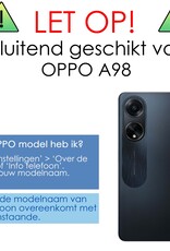 NoXx Hoes Geschikt voor OPPO A98 Hoesje Siliconen Cover Shock Proof Back Case Shockproof Hoes - Transparant