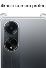 NoXx Hoes Geschikt voor OPPO A98 Hoesje Siliconen Cover Shock Proof Back Case Shockproof Hoes Met Screenprotector - Transparant