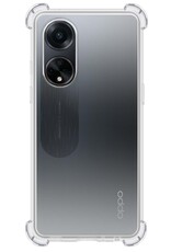 NoXx Hoes Geschikt voor OPPO A98 Hoesje Siliconen Cover Shock Proof Back Case Shockproof Hoes Met 2x Screenprotector - Transparant