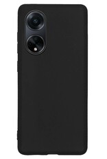 Nomfy Hoesje Geschikt voor OPPO A98 Hoesje Siliconen Cover Case - Hoes Geschikt voor OPPO A98 Hoes Back Case - Zwart