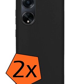 Nomfy Nomfy OPPO A98 Hoesje Siliconen - Zwart - 2 PACK