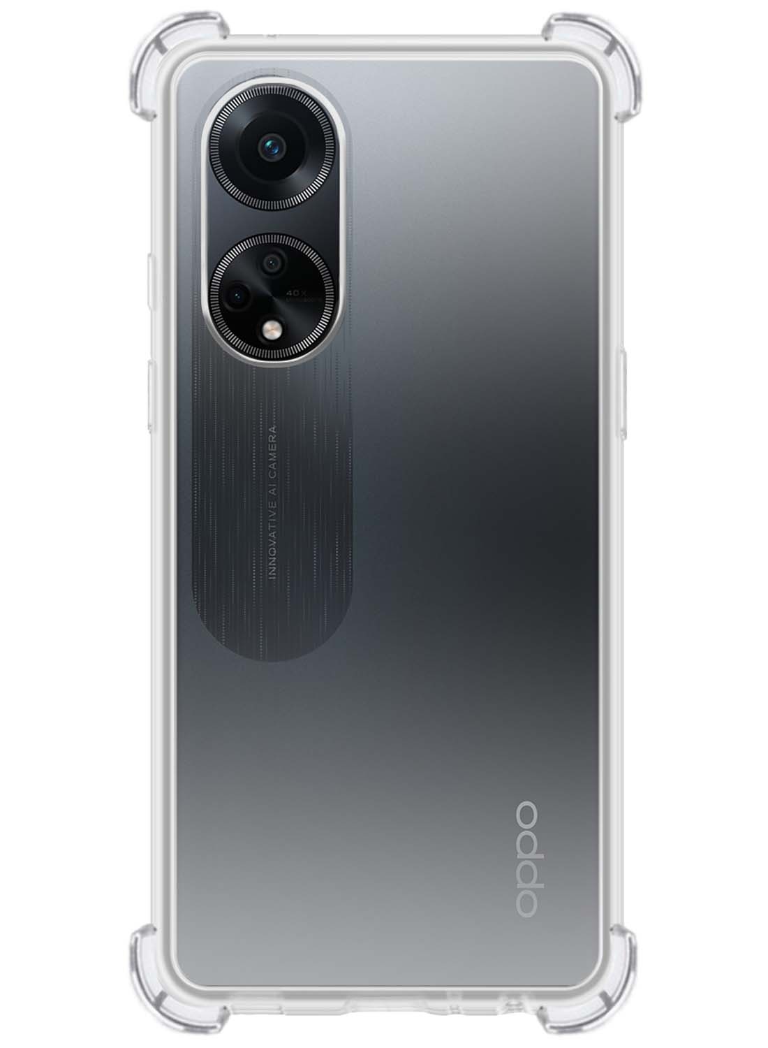Nomfy Hoesje Geschikt voor OPPO A98 Hoesje Shock Proof Cover Case Shockproof - Hoes Geschikt voor OPPO A98 Hoes Siliconen Back Case - Transparant