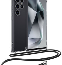 BASEY. BASEY. Samsung Galaxy S24 Ultra Hoesje Transparant Shockproof Met Zwart Koord
