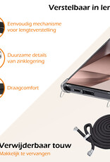 Nomfy Hoesje Geschikt voor Samsung S24 Ultra Hoesje Shock Proof Transparant Met Telefoonketting Case Shock Koord - Hoesje Geschikt voor Samsung Galaxy S24 Ultra Shock Proof Case Met Koord - Transparant