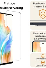 Nomfy Hoesje Geschikt voor OPPO A98 Hoesje Siliconen Cover Case Met 2x Screenprotector - Hoes Geschikt voor OPPO A98 Hoes Back Case - Zwart