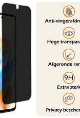 Nomfy Screenprotector Geschikt voor OPPO A98 Screenprotector Privacy Bescherm Glas - Screenprotector Geschikt voor OPPO A98 Privacy Screenprotector Tempered Glass - 2 PACK