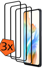 Nomfy Screenprotector Geschikt voor OPPO A98 Screenprotector Bescherm Glas - Screenprotector Geschikt voor OPPO A98 Screen Protector Tempered Glass Full Screen Full Cover - 3 PACK