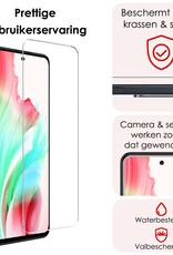 NoXx Hoes Geschikt voor OPPO A98 Hoesje Siliconen Cover Shock Proof Back Case Shockproof Hoes Met Screenprotector - Transparant