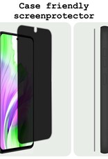 BASEY. Screenprotector Geschikt voor OPPO A98 Screenprotector Privacy Beschermglas - Screenprotector Geschikt voor OPPO A98 Screen Protector Full Screen Privacy - 2 Stuks