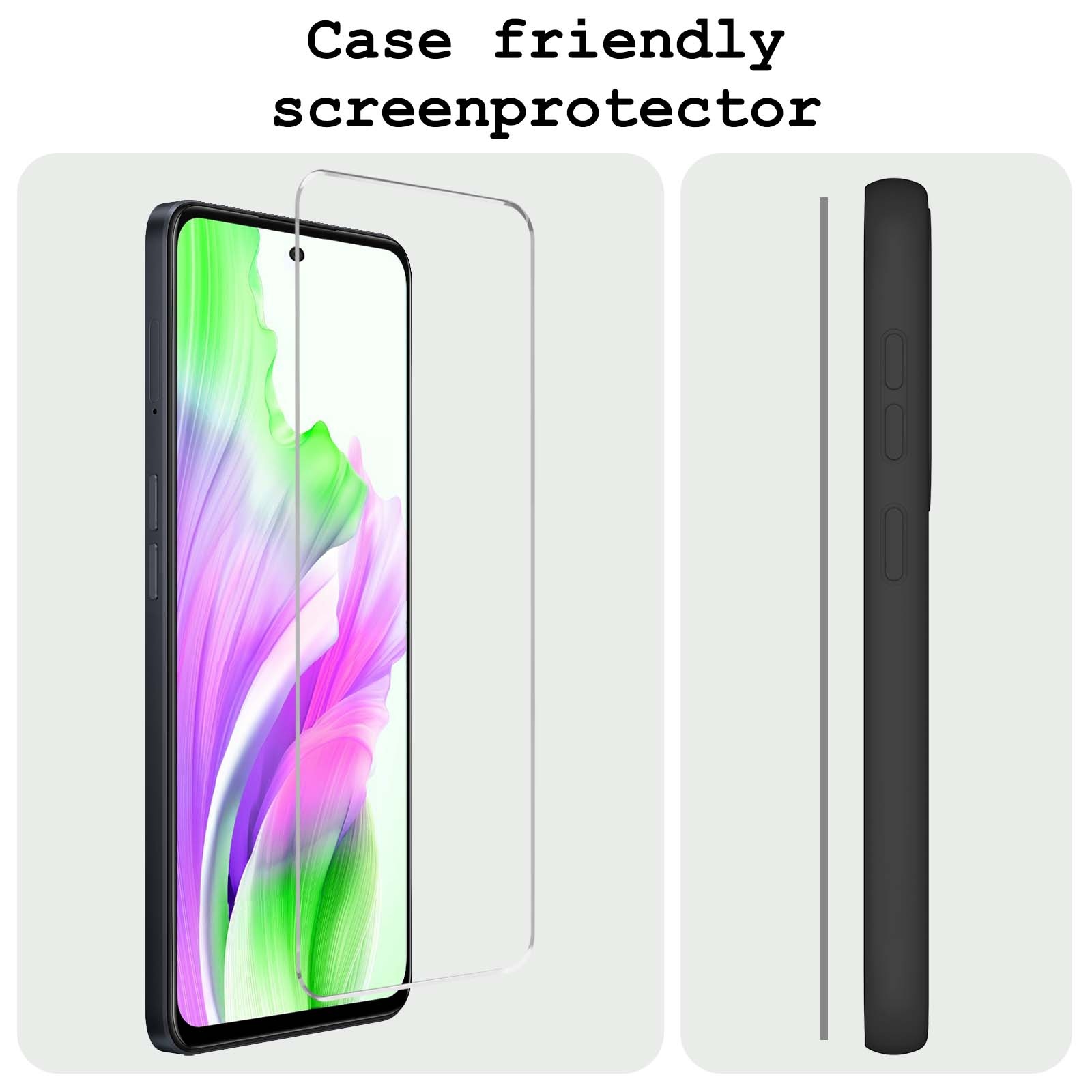BASEY. Screenprotector Geschikt voor OPPO A98 Screenprotector Tempered Glass - Screenprotector Geschikt voor OPPO A98 Beschermglas Screen Protector Glas - 2 Stuks