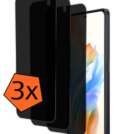 Nomfy Nomfy OPPO A58 Screenprotector Glas Privacy - 3 PACK