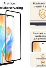Nomfy Screenprotector Geschikt voor OPPO A58 Screenprotector Bescherm Glas - Screenprotector Geschikt voor OPPO A58 Screen Protector Tempered Glass Full Screen Full Cover - 3 PACK